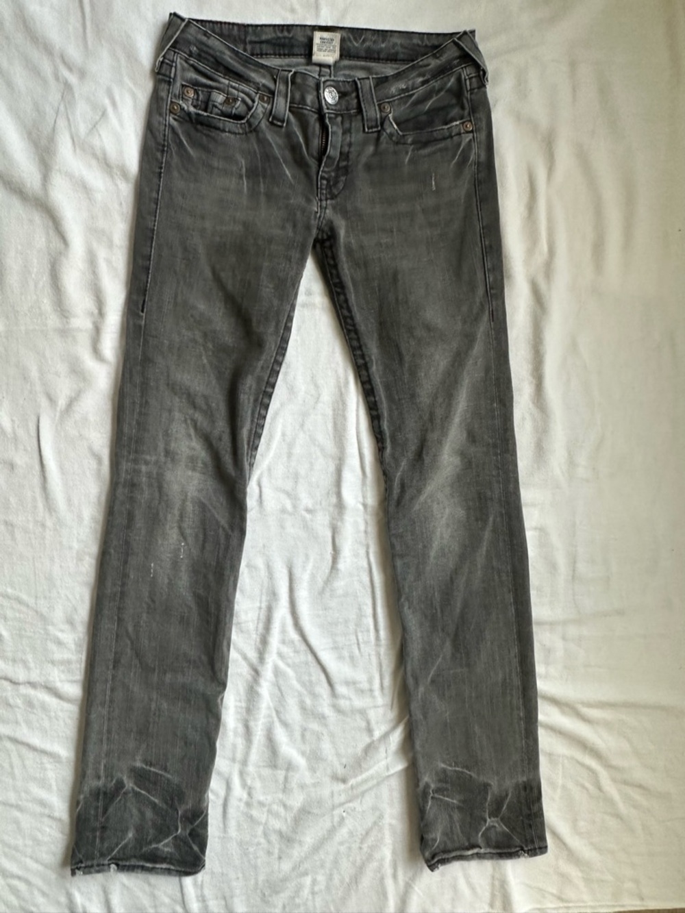 True Religion Women’s Washed Gray Skinny Jeans